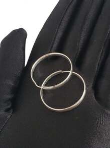 Hoop Earrings - Bạc - Xem 3