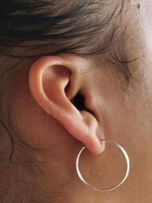 Hoop Earrings - Bạc - Xem 2