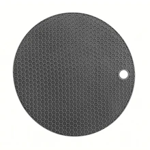 1pc/3pcs Round Honeycomb Heat-Insulating Mat, Silicone Pot & Bowl & Table Mat, Non-Slip Kitchen Mat For Insulation Protection - Multicolor - View 5