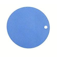 1pc/3pcs Round Honeycomb Heat-Insulating Mat, Silicone Pot & Bowl & Table Mat, Non-Slip Kitchen Mat For Insulation Protection - Multicolor - View 7