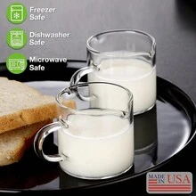 2入組4oz雙層壁濃縮咖啡杯,帶手柄的牛奶杯,適用於濃縮咖啡機