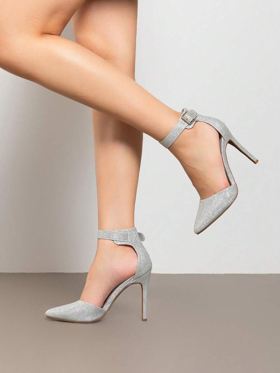 Zapatos de tacón de mujer - Plateado - Ver 1