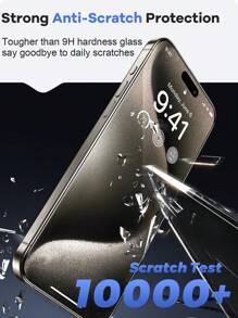 2pcs Full Coverage High Definition Anti-Peeping Tempered Glass Screen Protector, With Wide-Angle Anti-Peeping Technology, Sensitive Touch And Dust Plug Design Compatible With IPhone X~15 Series - Multicolor - View 4