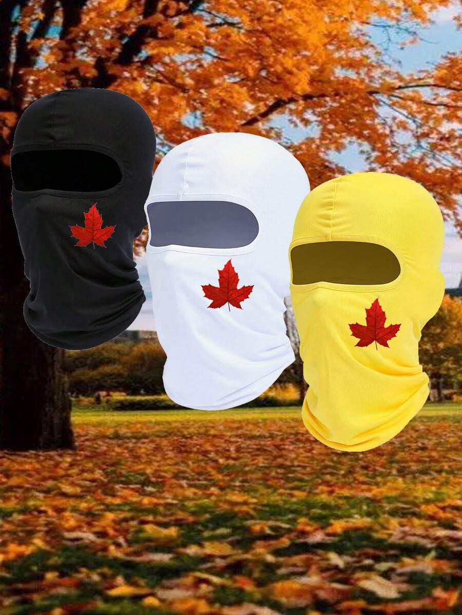 1 Miếng lá phong In ấn Mặt nạ Dành Cho Nam Và Nữ Ngoài trời Cưỡi Balaclava Mũ Chống gió Và Kem chống nắng Mũ chống nắng - Nhiều màu - Xem 1