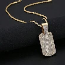 1入歐美風格嘻哈合金鑲鑽項鍊,具有各種嘻哈與龐克風格元素,如數字、皇冠、獎章、寶石、美元符號 - 嘻哈吊墜 - 查看 21