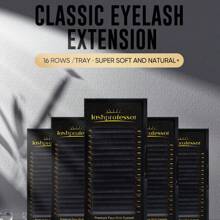Mix 8-20mm Classic Individual Eyelashes Extension 16 Rows ,Lightweight Black Soft Natural Cashmere Individual Volume Eyelasheslash Clusters,Eyelash Clusters,Individual Eyelashes,Lashes,Fake Lashes - CC - View 5