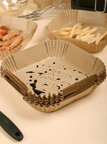 100PCS Air Fryer Liner, Non-Stick Air Fryer Paper Sheets, A Kitchen Essential For Mess-Free Cooking, Baking Paper, Airfryer Liners For Oven & Microwave, A Must-Have Kitchen Accessory For Halloween, Thanksgiving & Christmas Food Prep, Your Secret To Easy Cleanup