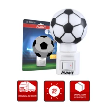 Luz Noturna Led Infantil Bola Futebol Bivolt 1W 3000K Branco Quente - Branco - Visão 7