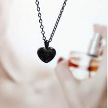 1pc Stainless Steel Gold-Plated Non Tarnish Dainty Urn Heart Necklace For Women Perfume Pet Ashes Memory Valentines,Mom,Mother,Mother's Day,Gift - Heart-shaped - View 4