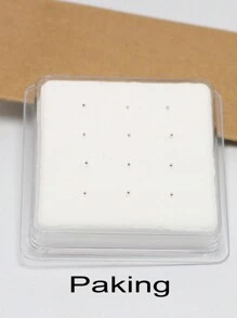 12 chiếc/gói Khuyên mũi mini hình cầu 1mm, khuyên mũi bạc 925, trang sức mũi hình xương, kim bạc 24G 0.5mm - Bạc - Xem 4