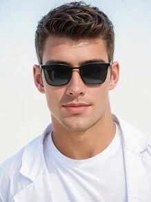 1 PC Men's Outdoor Retro Fashion Glasses, Fashion Glasses, Ideal Choice For Gifts For Summer Beach Vacation,Outdoor,Travel - A - View 1