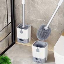 1pc Wall-Mounted Toilet Brush No Blind Spot Cleaning Toilet Toilet Household Cleaning Brush With Drain Tray Set