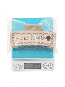 1 件西部复古牛仔仙人掌字母牛头皮革和塑料女士发爪夹，发爪 - 彩色 - 查看 7