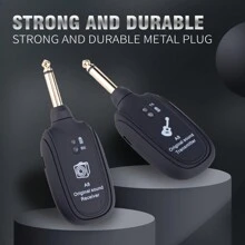 Wireless Guitar System,Wireless Guitar Transmitter Receiver,Built-In Rechargeable Lithium Battery Digital  Transmitter Receiver For Electric Guitar Bass Violin - Black - View 2