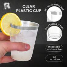 20pcs 10OZ Silver Airplane Cups, Wine Glasses, Ice Cream Cups, Champagne Flutes - Silver - View 5