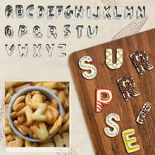 26pcs Alphabet Cookie Cutter Set, Mini Stainless Steel Letter Mold Suitable For Baking, Pastry, Gummies, Donuts, Fruits, Cake Decorating Tools - Silver - View 3