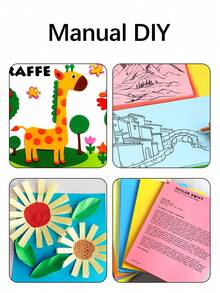 100 Sheets/Pack A4 Size Colored Paper, 20 Colors For Copiers, Printers, Diy Paper Crafts - Multicolor - View 3