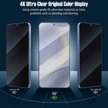 [Gói 3] Miếng dán bảo vệ màn hình riêng tư tương thích với dòng Galaxy A/S, Miếng dán kính cường lực chống nhìn trộm tương thích với Galaxy A15 5G/A14 5G/S24/S24 Plus/S24 Ultra/S23/S23 Plus/S23 Ultra, Độ cứng 9H, HD, Không có bong bóng, Thân thiện với ốp lưng - Đồng - Xem 2