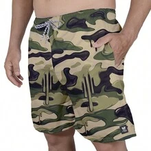 Men Beach Shorts - màu đen - Xem 2