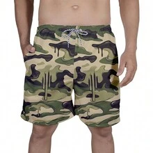 Men Beach Shorts - màu đen - Xem 1