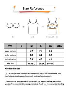 Young Girl Fashion Vest With Spaghetti Straps, Integrated With Bra, Summer Versatile Thin Strap Base Camisole, Minimalist Backless Top For Inner Or Outer Wear. - White - View 4