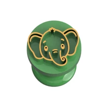 Carimbo para Brigadeiro Modelo Safari 7 Pinos - Rosa Bebê - Visão 2