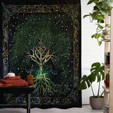 1片印花淋浴簾,防水而且可機洗,內附12個塑料掛鉤,適用於浴室隔離、浴缸蓋和浴室裝飾 - 彩色 - 查看 1