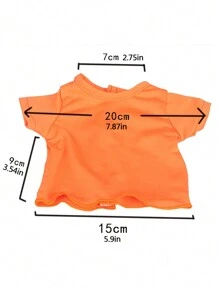1pc Doll Clothing Set For 18-Inch American Doll, Doll Top With Multi-Colored Solid T-Shirts. Classic White Short Sleeve Top, Great For Summer Vacation. Perfect Birthday/Holiday/Toy Gift For Boys And Girls