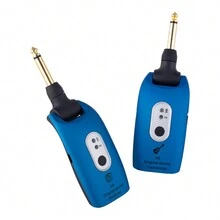 Wireless Guitar System Transmitter Receiver 2.4GHz Built-In Rechargeable Lithium Battery Digital For Electric Guitar Bass - Blue - View 4