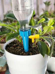 5pcs/Set Plant Watering Devices - Adjustable Drip Irrigation System, Automatic Timed Plant Watering Tool For Slouchy People - Blue - View 5
