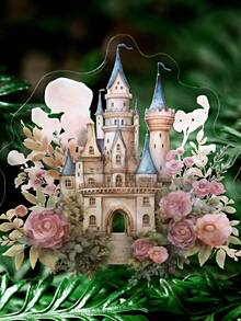 CANDY POETRY 20入組白色油墨貼紙套裝-花園綻放系列-透水印刷歐洲古堡主題貼紙,適用於耐水剪貼簿和日記裝飾 - 彩色 - 查看 7