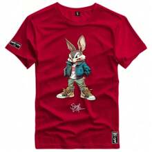 Men T-Shirts - 紫紅色 - 查看 1
