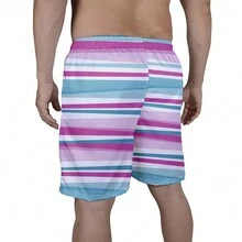 Men Beach Shorts - 黑色 - 查看 3