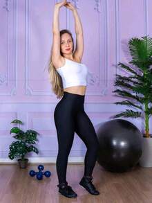 Women Leggings - 黑色 - 查看 1