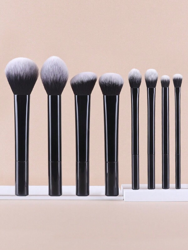 8pcs Multi-Functional Full Set Makeup Brush Kit For Powder, Blush, Foundation, Eyeshadow, Smudge, Contouring