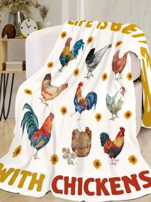 1 Miếng Chăn Với Chic & Mẫu chữ , Siêu Mềm Và Nhẹ Tốt Chất xơ Sang trọng Chăn , Thích hợp Đối với Sofa - Nhiều màu - Xem 2