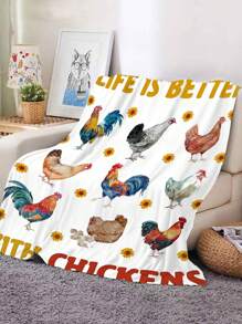 1 Miếng Chăn Với Chic & Mẫu chữ , Siêu Mềm Và Nhẹ Tốt Chất xơ Sang trọng Chăn , Thích hợp Đối với Sofa - Nhiều màu - Xem 1