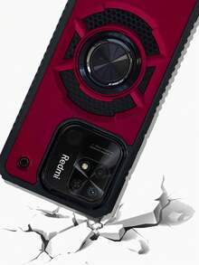Heavy Duty Case With Clip Or Ring For Xiaomi Redmi 10C - 紅色 - 查看 4