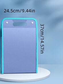 A4 Portable Document Folder Exam Papers Bag For Elementary School, Multi-Layer Large Capacity School Concertina Storage Bag With Subject Classification, Exam Paper Organizer - Blue - View 2