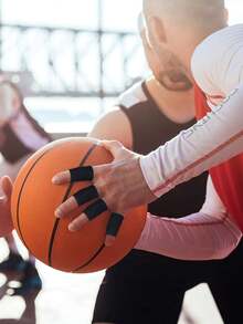 10 Pcs Finger Sleeves Protectors Finger Brace Sport Finger Compression Sleeve Support Breathable Elastic Elastic Thumb Sleeves For Basketball, Tennis,Cycling,Volleball And Badminton Gym Gym Accessories - Brown - View 2
