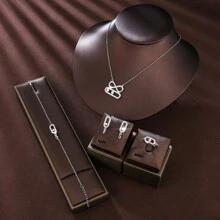 5pcs/Set Fashionable Inlaid Jewelry Set, Perfect For Mother's Day Gift - Set - View 9