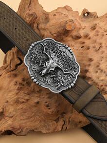 1只男式休閒彈性腰帶,時尚花卉復古設計 - 彩色 - 查看 12