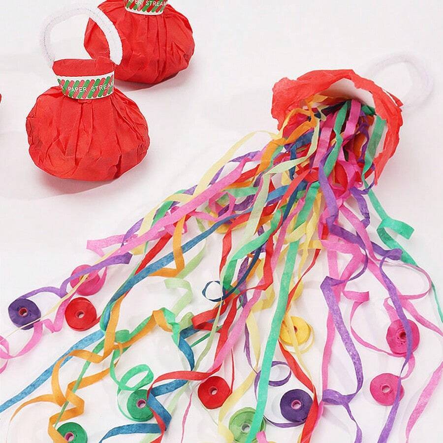 3pcs, Hand Throwing Ribbons To Celebrate , Spray Flowers, And Create