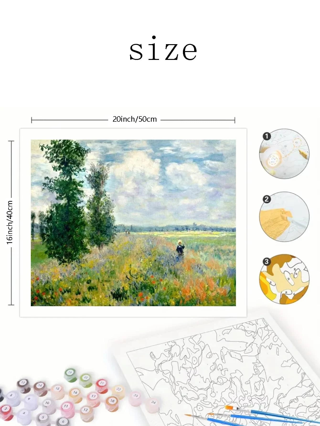 1 Set Of Personalized Diy Digital Oil Painting Kit Wheat Field Art