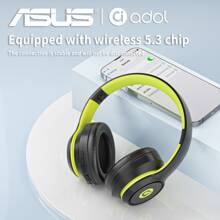 Asus AS-D96 Wireless Earbuds With Microphone Noise-Proof Headphones Headset With Mic Over Ear Compatible With IPhone/Android/Ios - Green - View 8