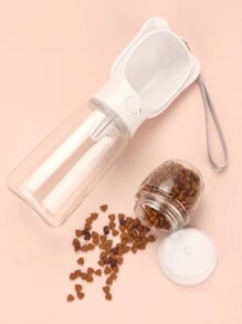 1 Pieza 350ml/550ml Contenedor De Alimentos Desmontable Y Botella De Agua Para Mascotas Todo En , Taza Portátil Para Exterior