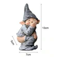 1 Garden Gnome Statue, Resin Garden Gnome Handicraft, Garden Decoration, Creative Garden Statue Decoration, Weather Resistant And Fun Garden Gnome Decoration, Outdoor Indoor Courtyard Lawn Porch Decoration, Garden Outdoor Courtyard Lawn Decoration Ornament Resin