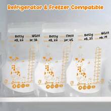 120pzs Bolsas De Almacenamiento De Leche Materna, Bolsas De Lactancia Con  Canalón Y Soporte 250ml - Blanco - Ver 7