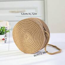 Children's Cute Decorative Adjustable Shoulder Strap Round Bag, Suitable For Daily Use, Can Store Snacks And Change - Butterfly Coffee Color - View 3