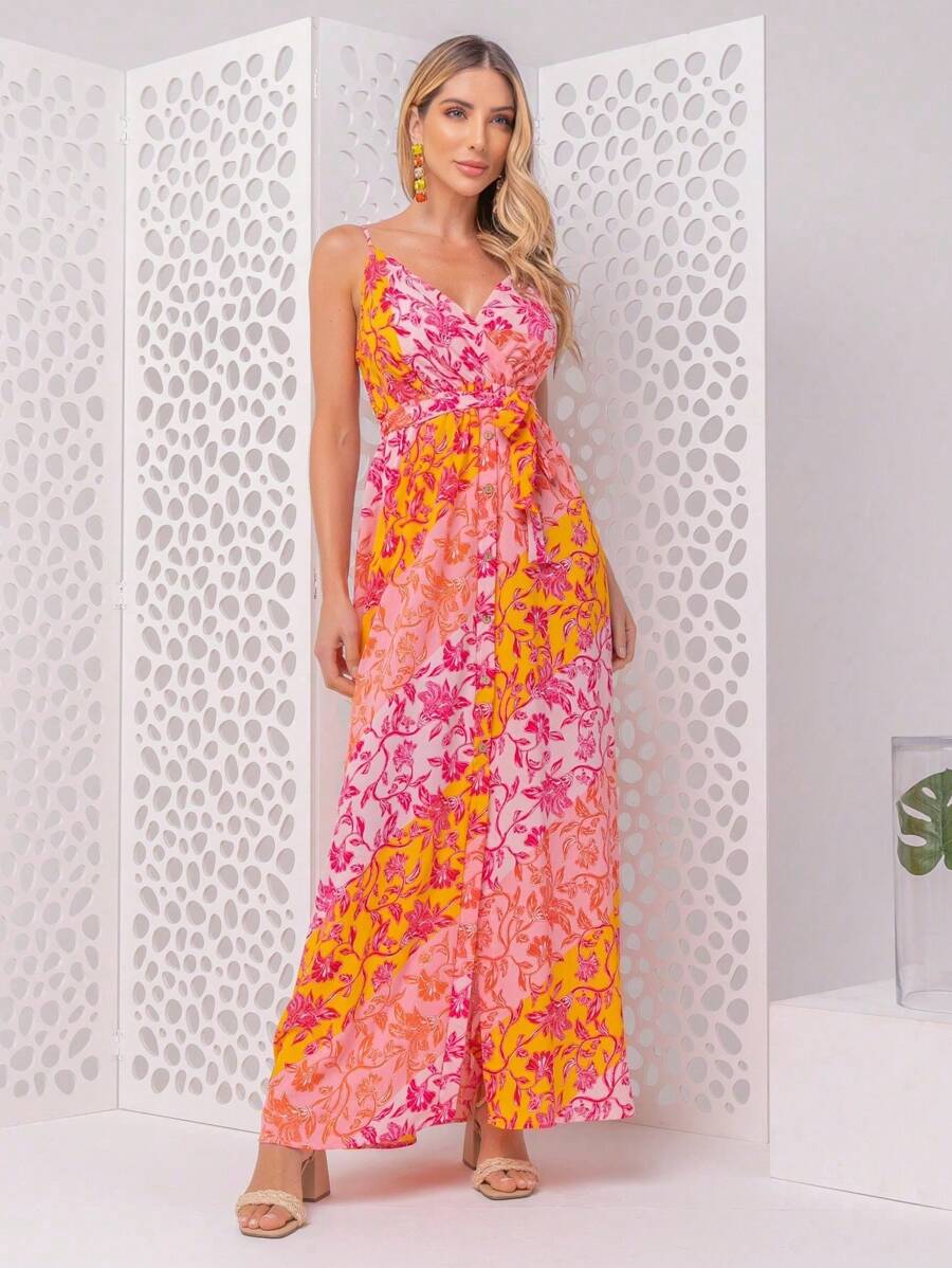 Women Dresses - 橘色 - 查看 1
